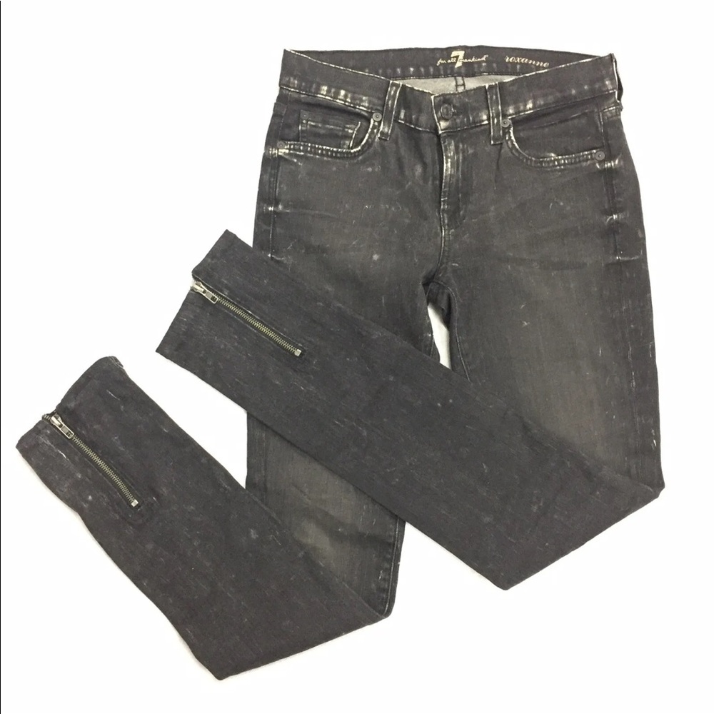 7 For All Mankind Skinny Jeans - Size 26 - Black